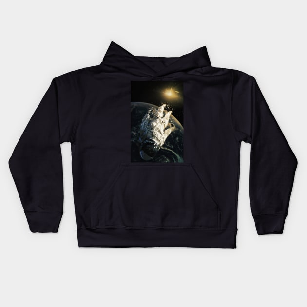 FLOATING IN THE ABYSS Kids Hoodie by SeamlessOo